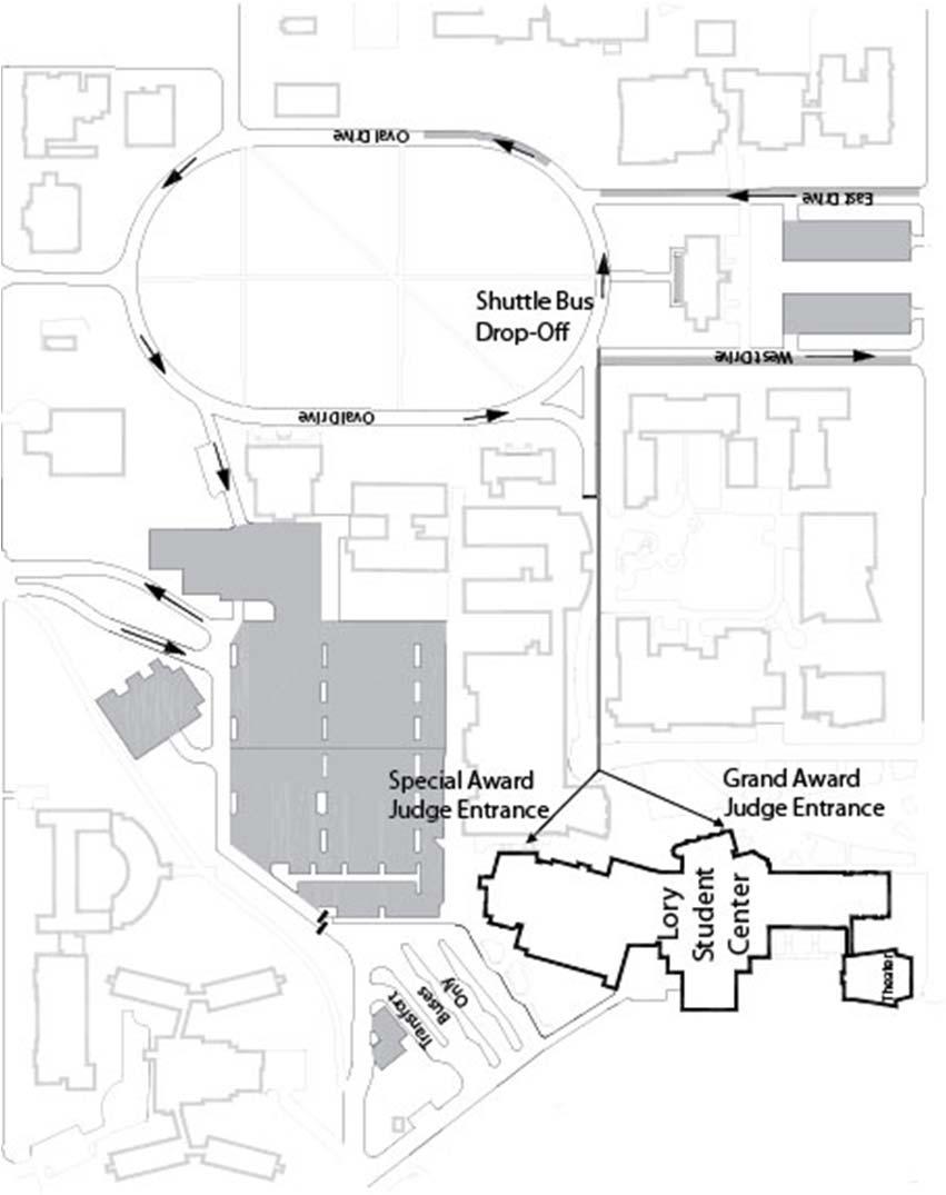 Shuttle Drop-off Map Lory Student