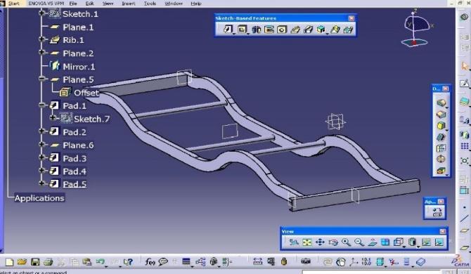 III. Methodology Finite element analysis is performed to find the von mises and shear using ansys workbench 14.Three dimensional model of frame was designed using catia software).