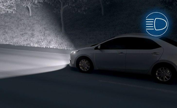 AUTOMATIC HIGH BEAMS (AHB) Automatic High Beams 7 is a safety system designed to help drivers see more of what s ahead at nighttime without dazzling other drivers.