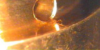 Oil supply holes to journal bearings Oil Supply Holes Incorrect location Poor finish: