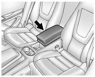 See Power Outlets on page 5-7 and Audio Players in the infotainment manual. Lift the handle to access the storage area.