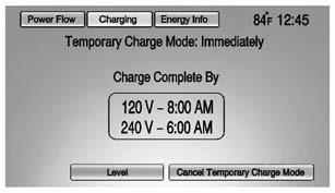 Temporary Charge Mode Override and Cancel Programmed Delayed Charge Modes can be temporarily overridden to an Immediate Charge Mode for one charge cycle.