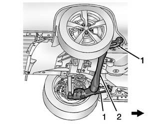 Vehicle Care 10-77 If the vehicle is parked off the shoulder of the road, at an angle that it cannot be pulled onto a flatbed, a hook/chain can be placed into either of the front torque box openings