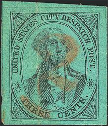 in late 1845 or early 1846 to meet the need for a 2 stamp to prepay the carrier fee after the drop-letter rate was modified on July 1, 1845.