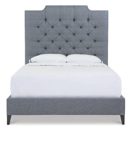 Upholstered Beds 210 HELIOS QUEEN BED Outside: L 66" D 87" H 72 1/2" L210 Leather queen bed Plain