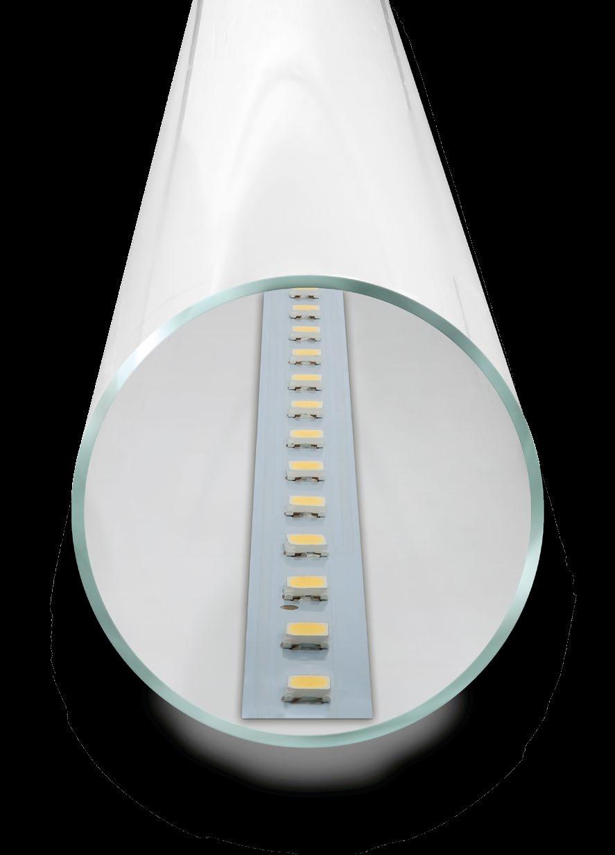 ED T8 Full Glass Tube on-dimmable 40,000 Hours Direct Retrofit into Existing Single Batten Fittings Simply replace included starter* 15,000 Switching Cycles 320 All Round ight Output