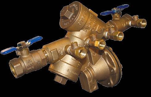 Reduced Pressure Principle Assemblies Model 975XL Designed for installation on water lines to protect against both backsiphonage and backpressure of contaminated water into the potable water supply.