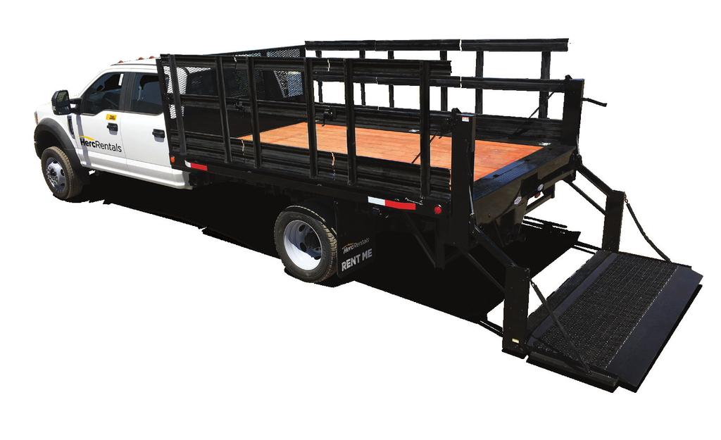 STAKE BODY TRUCKS TRUCKS EQUIPPED WITH Back-up Camera Bluetooth Tow Package Removable Stakes Lift Gate ProControl