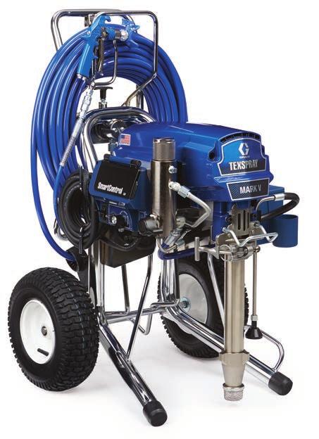 Electric Airless The Graco TexSpray Mark V is built to deliver a higher flow rate that lets you