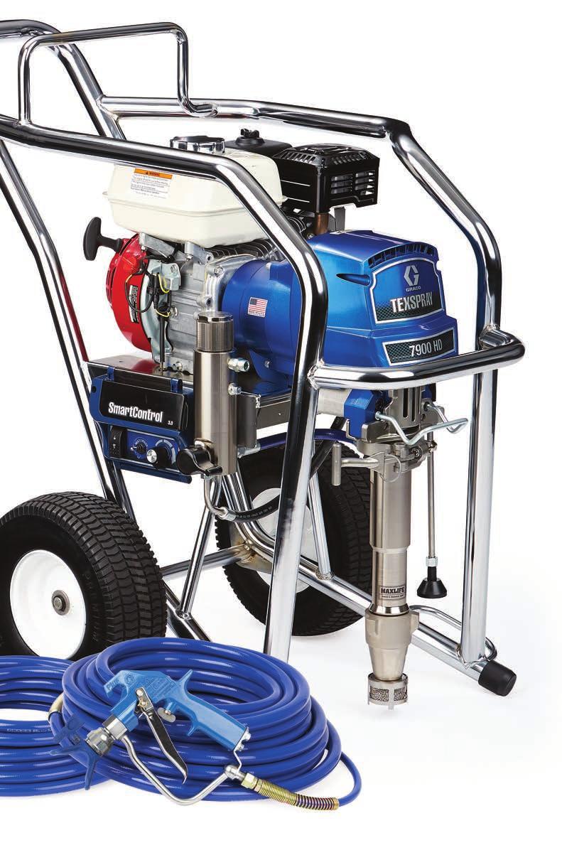 E liminates costly jobsite downtime Quickly and easily swap out the pump for a spare P inless design needs no tools Roll Cage Frame Design All IronMan sprayers are built for the most