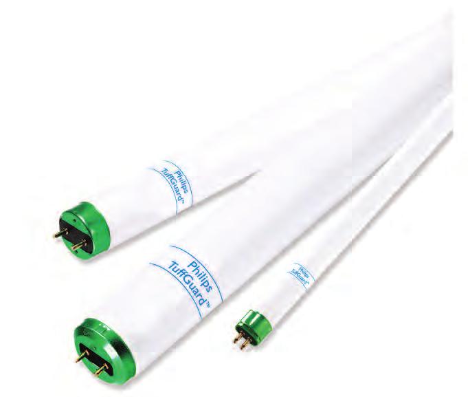 Philips TuffGuard Fluorescent Coated Lamps T5,T8, and T12 Linear Fluorescents When you select Philips TuffGuard Fluorescent lamp with ALTO lamp technology, you are reducing the impact on the