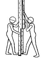 Page 3 of 5 D. Grasp the centre of the rungs to maintain stability. E. Move the erect ladder to the desired location. Lean it forward against the resting point at the work area. 8.