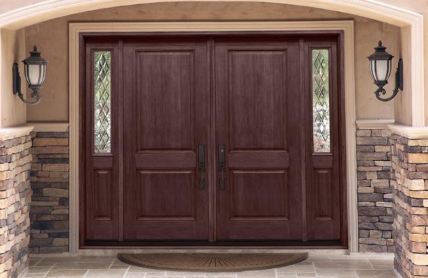 TRADITIONAL CHERRY 2 PANEL DOORS 11 8 HEIGHT NOMINAL WIDTHS 42x95 SIDELITES