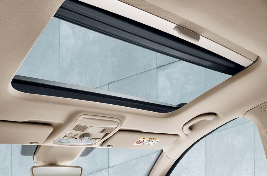 33 PANORAMIC SUNROOF With the Laurin & Klement version, you will enjoy the feeling of freedom and even greater space with the electrically-adjustable sunroof, made of