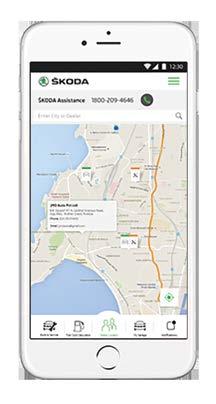 55 INDIA S FIRST 4-YEAR SERVICE CARE APP Feature Highlights: My Garage All details of your ŠKODA car in one place Complete Service History Your ŠKODA s complete history is now easily accessible with