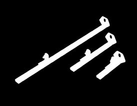 Order separately clip nut package catalog number XNM5 and screws XSM5 (metric) or AN1032 and screws AS1032 (English). Swing-Out Rack Frame cannot be mounted on adjustable mounting kit.