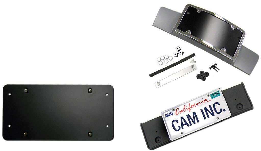 License Plate Mounting Brackets Custom designed bracket for easy installation on front or rear of your vehicles through port or factory installed programs.