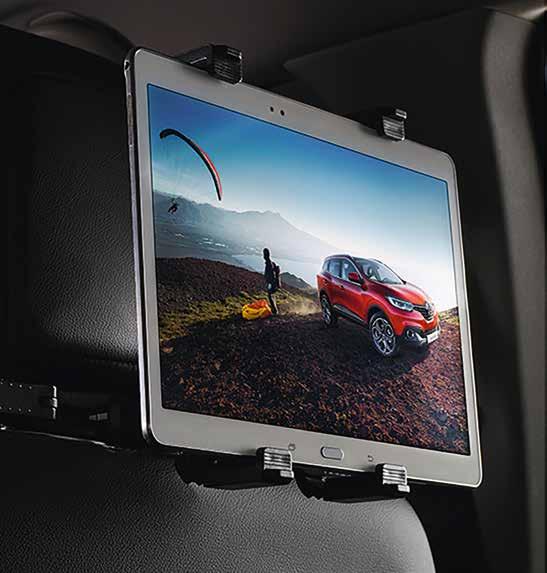 Video 01 Tablet support Easy to fix to the headrest, allowing your rear