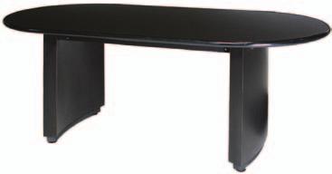 - 96 L x 48 D x 29 H Conference Table, Black Oval P-7 6 Ft.
