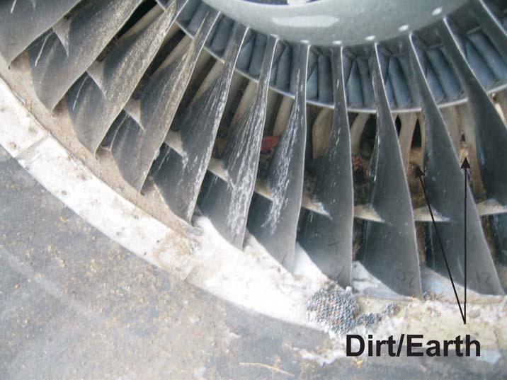 NTSB NO: DCA-09-MA-021 The fan case stage 1 fan blade abradable liner was missing and worn away down to the case base metal from the 3:00 to 1:00 o clock position but was intact from the 1:00 to 3:00