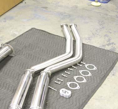 the front pipe assemblies with the
