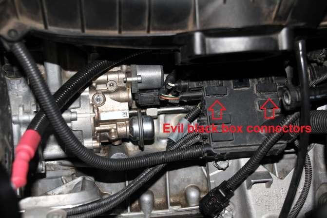 6. Disconnect the Evil black box from the intake manifold. a.