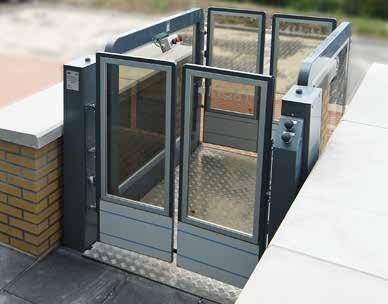 This lift is designed to make entrances of buildings more accessible.