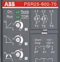 PSR The compact range Description The PSR range is the most compact of all the ABB softstarter ranges, thereby making it possible to fit many devices into the same enclosure.