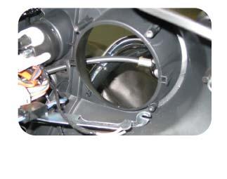 Carefully position your hole saw in chosen location on the inner fairing for the seperate tweeters.