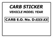 CARB/EPA COMPLIANCE NOTE: The stickers included in some products apply to products that have received CARB exemption for emissions compliance.