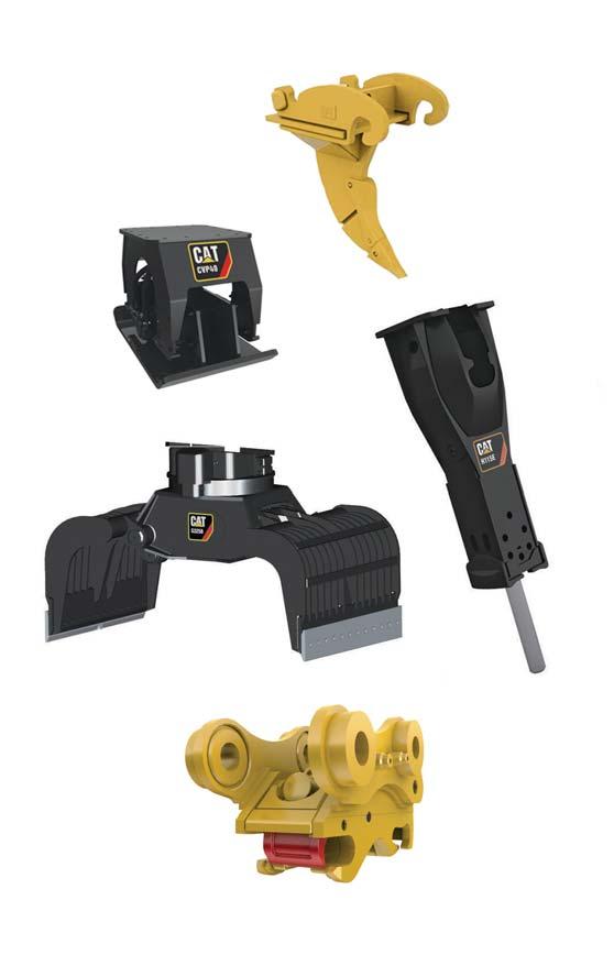 Work Tools Dig, hammer, rip, and cut with confidence An extensive range of Cat Work Tools for the 329E L includes buckets, hydraulic hammers, multi-processors, scrap and demolition shears, grapples,