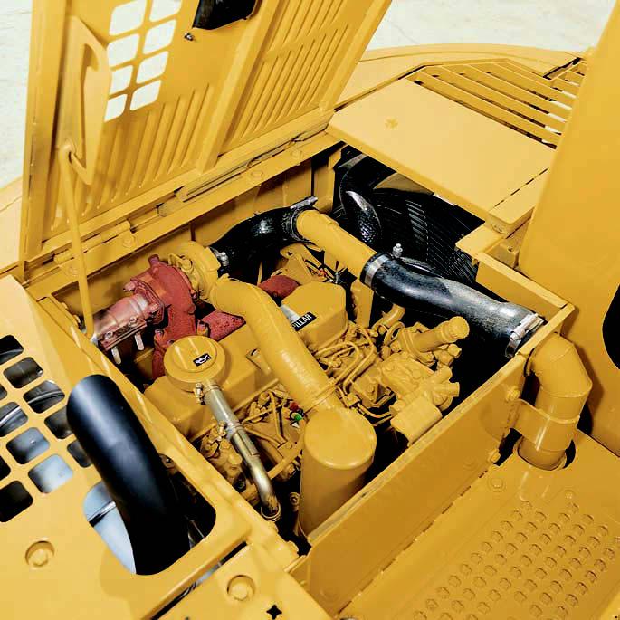 Engine The four-cylinder turbocharged Cat 3064 T engine is built for power, reliability, economy and low emissions. Torque Rise.