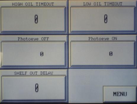 The sensitivity of the Photoeye is set by going to the Menu screen (Fig. 3) and pressing Setup. At the Setup screen (Fig. 11) you will need to enter the Security Code of 123. On the Setup screen (Fig.