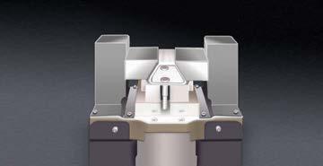 5 mm] Wide jaw space allows for clamping large parts NAAMS mounting patterns for ease of tooling