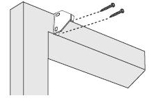 OUTSIDE MOUNTS: For outside (and ceiling) mounts the installation brackets will be screwed in place through the two back holes of each bracket. Refer to the minimum surface height chart below.