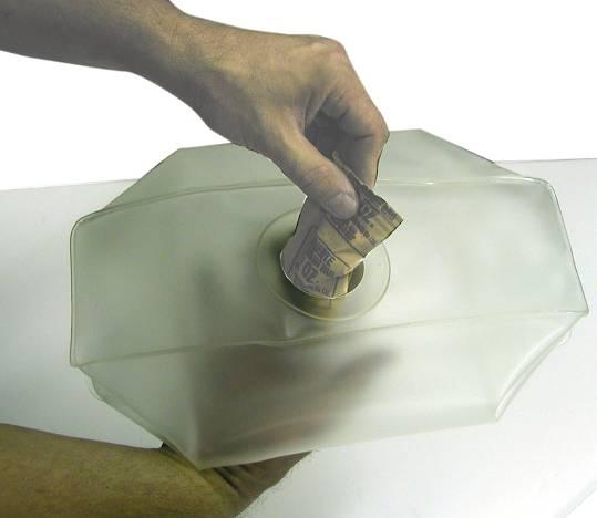 Put clamping plate into breather bag with