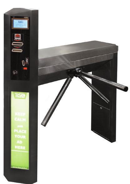 1450 1040 EA REVENUE TRIPOD SWEEPER 772 279 The EA Revenue Tripod turnstile has been designed to incorporate a broad range of access control including: barcode or fingerprint scanners, coin