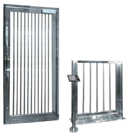 EMERGENCY DOORS, BALUSTRADE The Emergency Door is fitted with a Magnetic Lock and is designed for installation as a part of a full-height turnstile to provide a free exit in an emergency