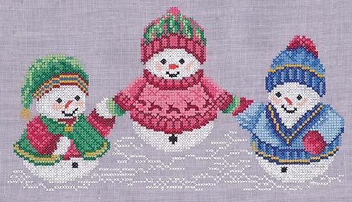 Three Snow Kids by Laura Doyle Page 2 #4204 14 ct 239 x 149mm(9.43 x 5.88 ) #4205 16 ct 200 x 125mm(7.85 x 4.90 ) #4206 18 ct 186 x 116mm(7.33 x 4.