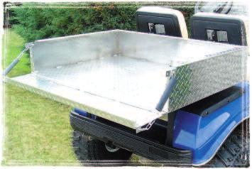 16-17 Heavy-Duty Diamond Tread Aluminum Construction Complete line of heavy-duty aluminum utility boxes. Save Money All boxes USE OEM STRUTS! (Except Club Car Old Style.
