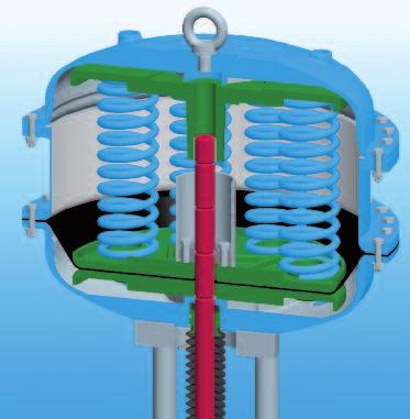 The actuating pressure can thus be channeled from the positioner through the actuator yoke to the actuator without the need for additional piping.