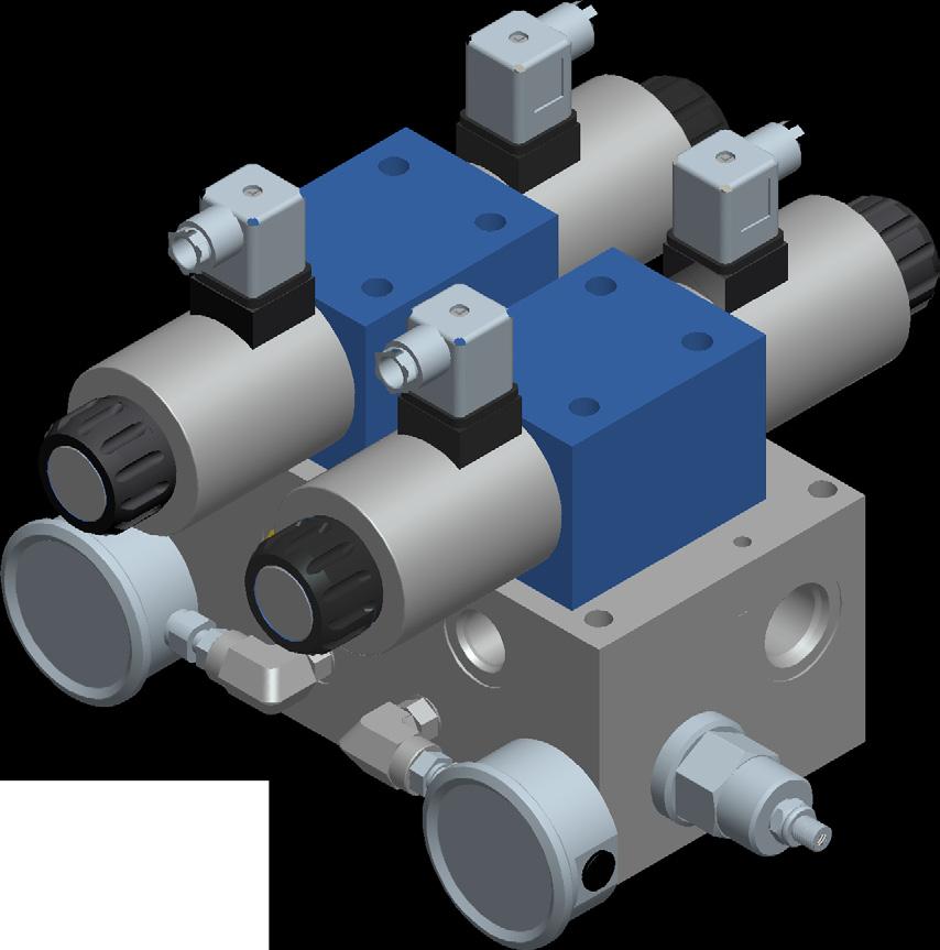 DCVs can be mounted to base manifolds singly or in groups of two or more.
