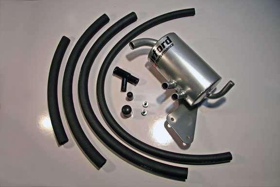 Over view picture of the top mount intercooler air / oil separator location,
