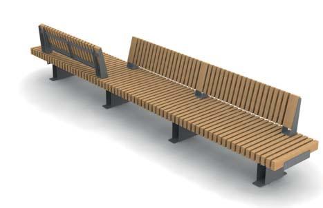 RAILROAD ADD-ON OPTIONS Backrests All standard 2-person bench modules are designed to accommodate backrests, meaning they can be fitted at the outset or retro-fitted after