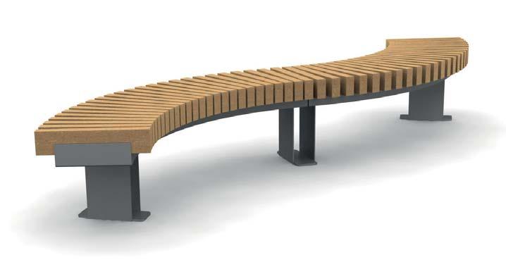 RAILROAD NARROW BENCHES Compact, cost effective benches At around 700mm wide, the standard width RailRoad seating platforms offer a generous seating area, allowing people to perch on both sides at