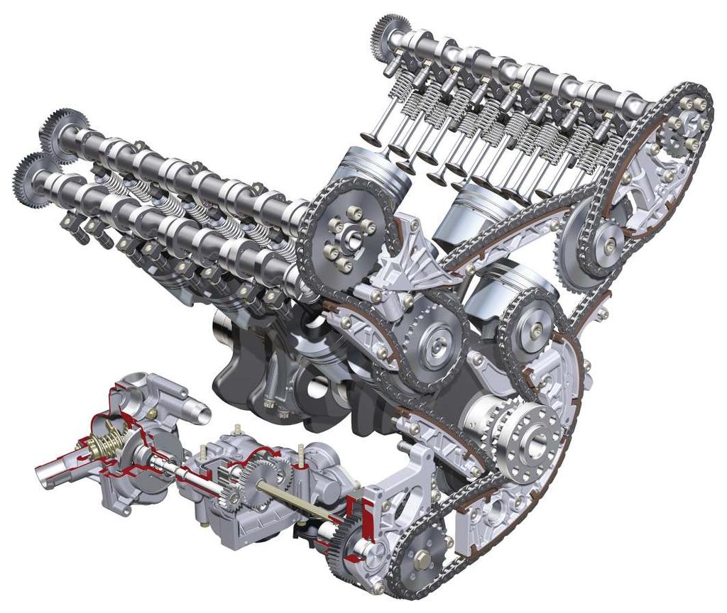 Engine Components Chain drive The chain drive has been taken from the 4.