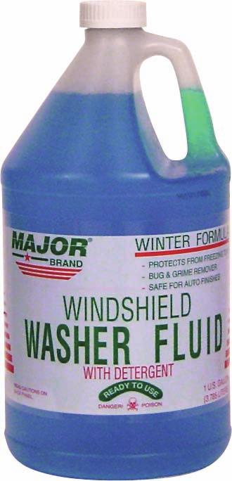 MAJOR BRAND WINDSHIELD WASHER FLUID PART # Washer Fluid - Summer 6-gallon / case 9612 Washer Fluid - Winter 6-gallon / case 9912 Major Brand Windshield Wash is produced in two different formulations,