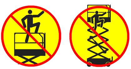 Safety Rules Fall Hazard The guard rail system provides fall protection.