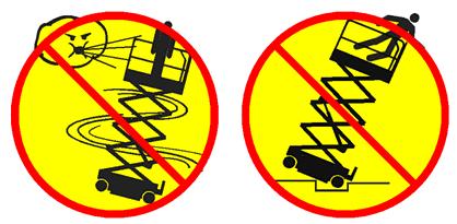 Safety Rules Lower the platform. Move the machine to a firm, level surface. If the tilt alarm sounds when the platform is raised, use extreme caution to lower the platform.