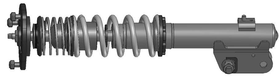 Front axle: Supplied coilover strut. Tightening torque max. 22 Nm (17 ft-lb).